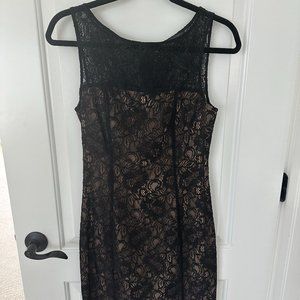 A/X Armani Exchange black lace shift dress size 4